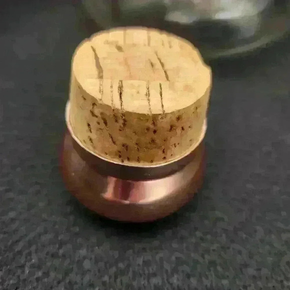 Vintage MCM Stanhome 8 Cup Coffee Carafe Copper Accents Stylized Black Handle - Picture 4 of 10